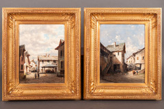 Alfred GODCHAUX, paire d'huiles sur toiles, XIXth, oil on canvas, GODCHAUX Alfred